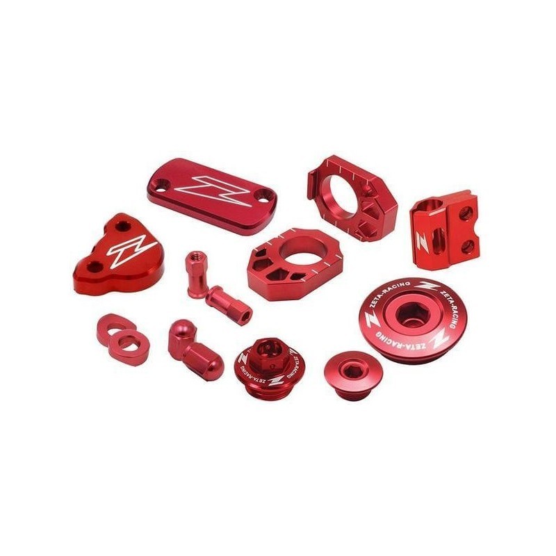 KIT PIECES ANODISÉ ROUGE HONDA 250 CRF