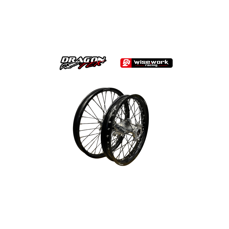 Jantes Tout-Terrain Noir et Gris pour Yamaha Avant et Arrière Jantes Tout-Terrain Noir et Gris pour Yamaha Avant et Arrière