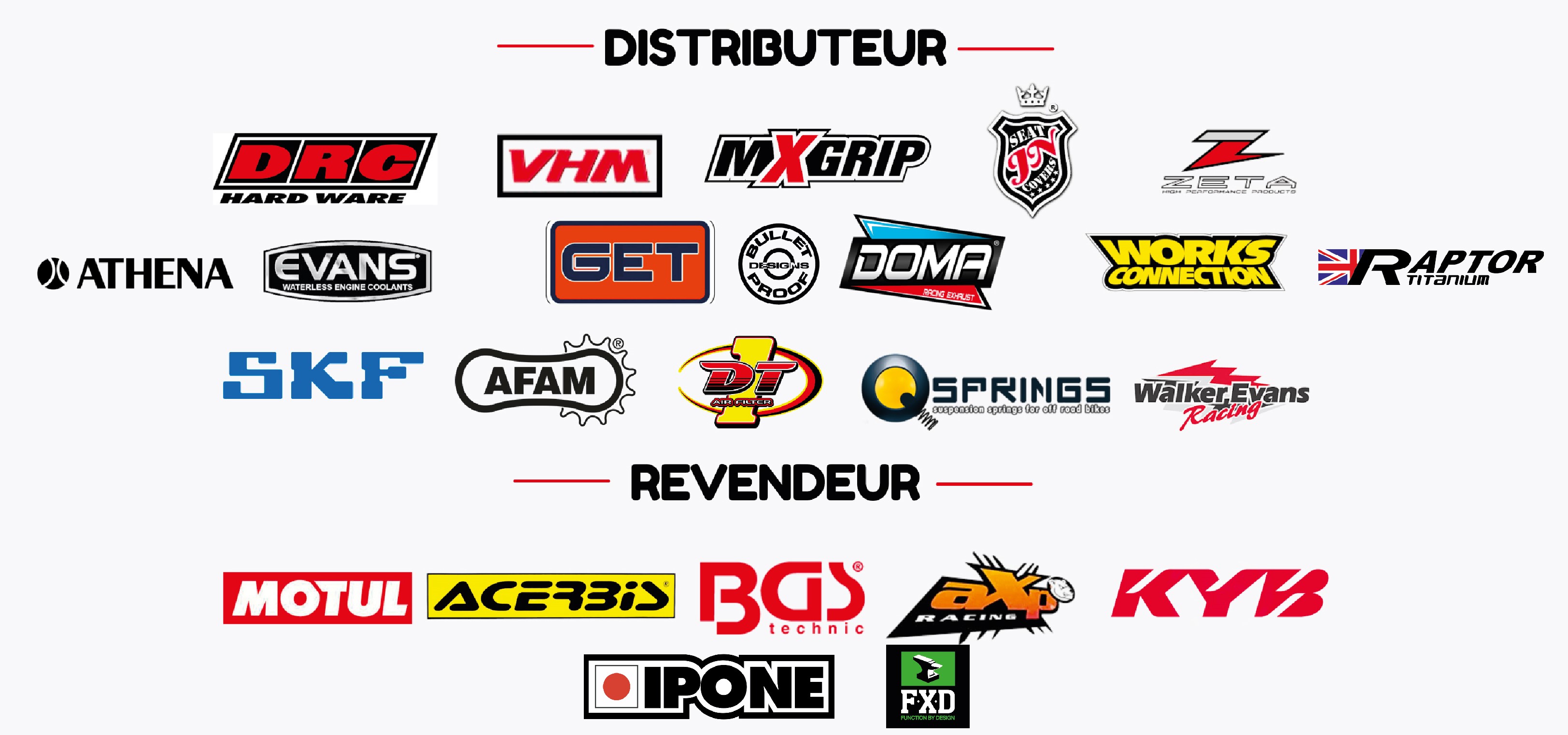 Les marques de nos différents partenaires